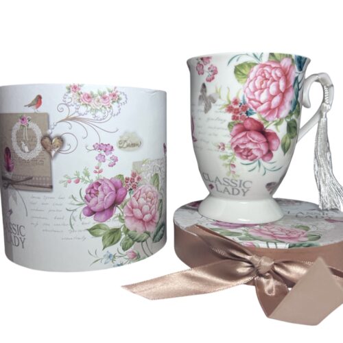 Taza con caja de regalo cucharita Día de la madre/cumpleaños Classic Lady