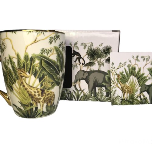 Taza Colección África caja tarjeta regalo Frases Elefante