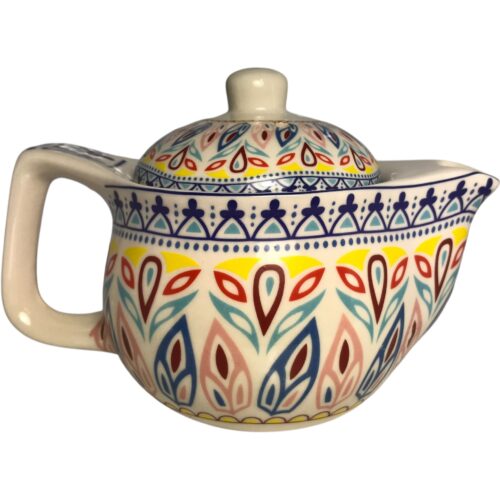 Tetera de porcelana con infusor de acero inoxidable 380cc Liberacce