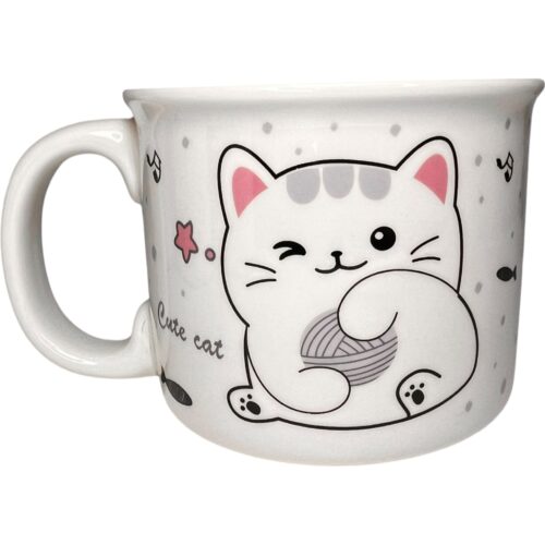 Taza Jarrón jarrita 420cc gato gatito kawai