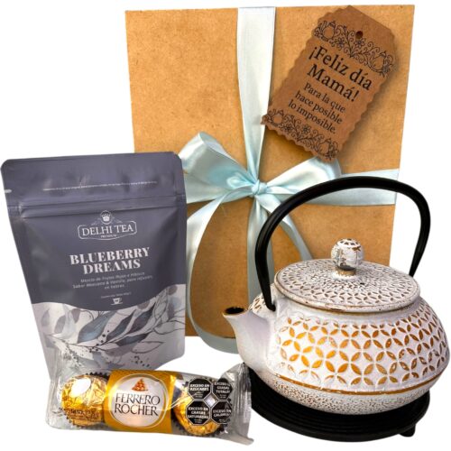 Box Gift Día de la Madre Cumpleaños Tetera con posa 600cc