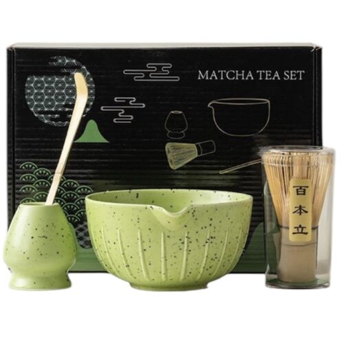 Set X 4 Piezas Ceremonial Te Matcha Con Chawan verde